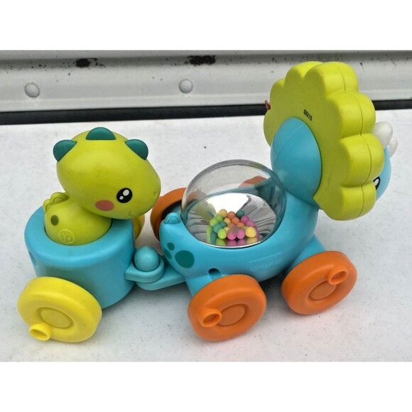 Fisher Price Paradise Pals Dino Choo Choo Baby Toy 6mos+ Set Of Two Pieces - Picture 7 of 8